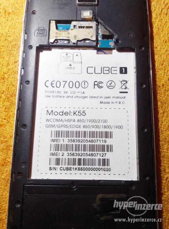 Mobil Cube1 K55 na 2 SIM - na náhradní díly nebo k opravě!!! - foto 5