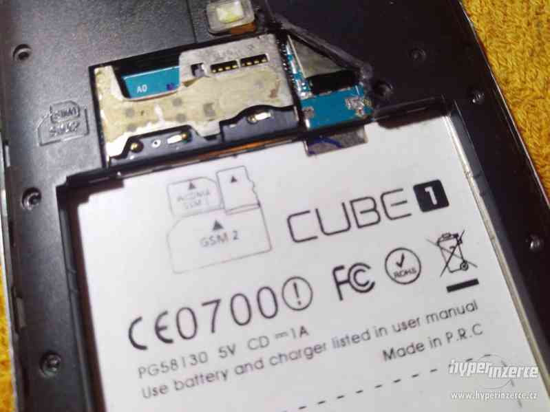 Mobil Cube1 K55 na 2 SIM - na náhradní díly nebo k opravě!!! - foto 9