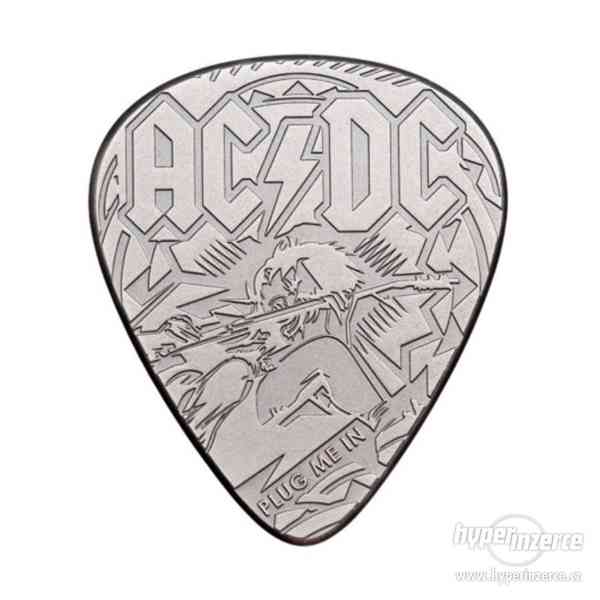AC/DC Kytarové trsátko - Plug Me In 1/4 oz stříbrná mince - foto 1