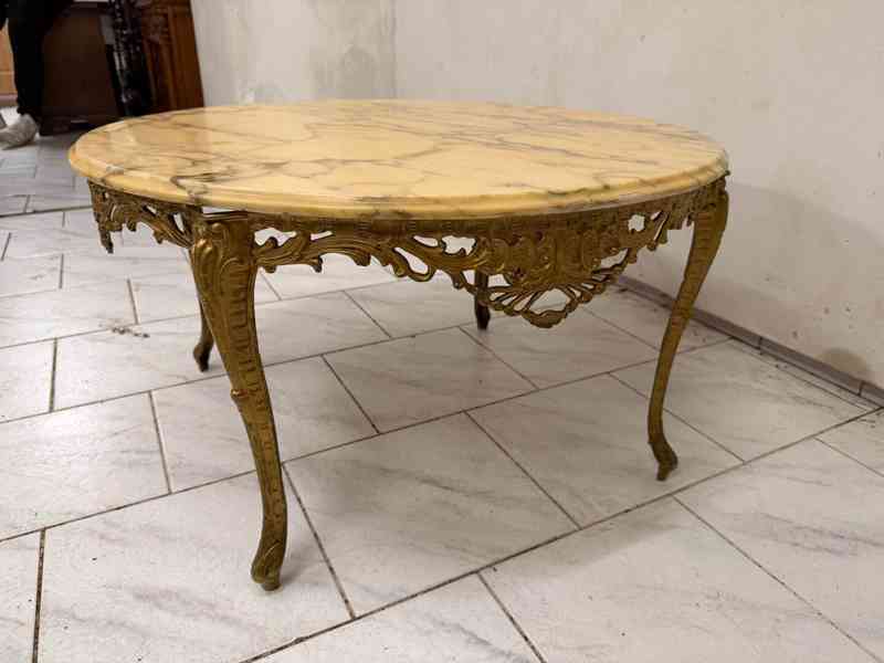 Starožitný mosazný stůl  - foto 3