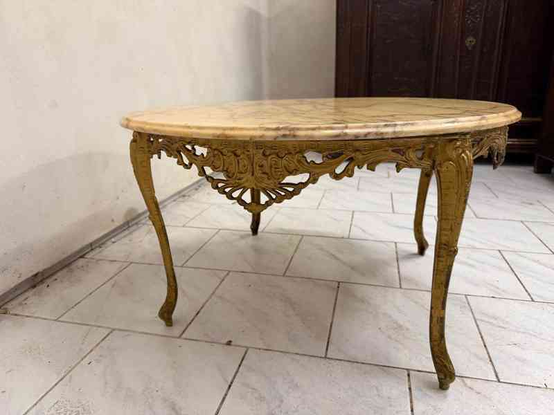 Starožitný mosazný stůl  - foto 4