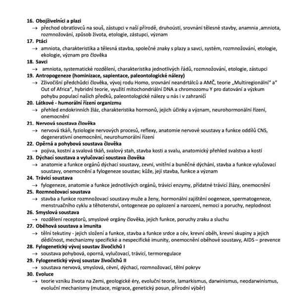Maturitní otázky ČJ / BIO / CHEM - foto 3