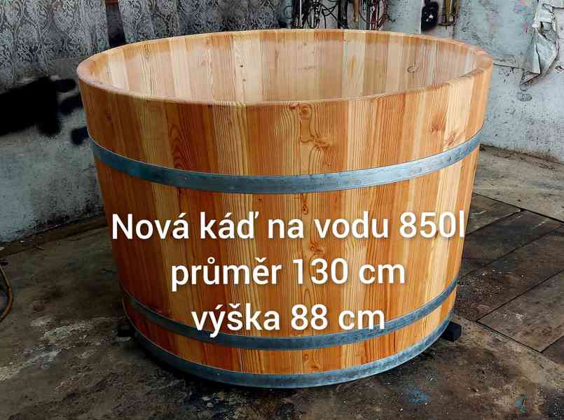 Dřevěné sudy a kádě od 150l - 1700l jsou určeny na vodu. - foto 9