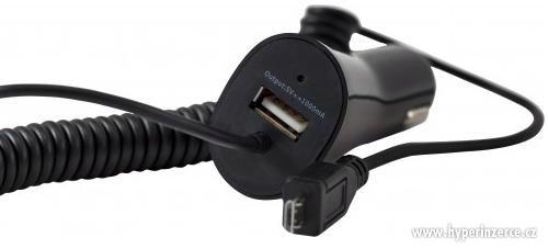 CL 12V MicroUSB nabíječka do auta pro mobilní telefony + USB - foto 2