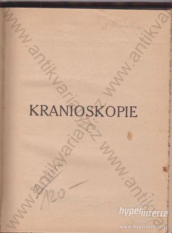 Kranioskopie Fr. Ricardo Sfinx, Praha 1921 - foto 1