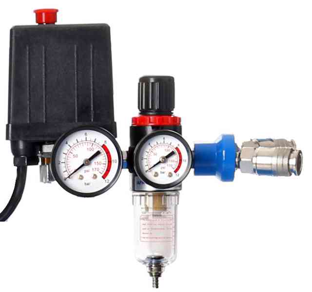 Olejový kompresor V2 50l 10bar 530l/min + separátor - foto 5