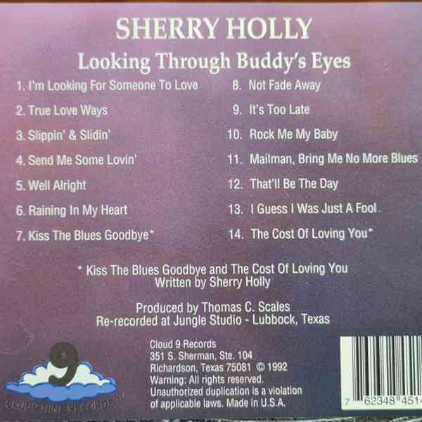 CD - SHERRY HOLLY / Looking Through Buddy's Eyes - foto 2