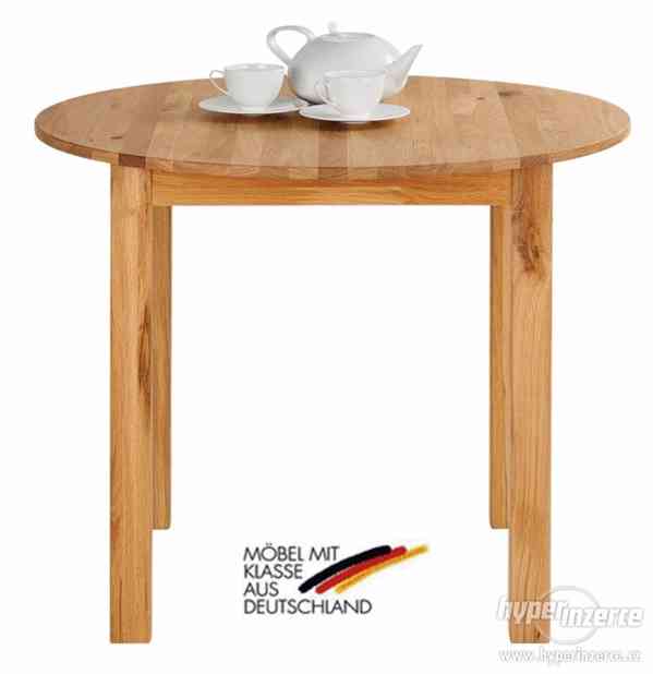 Jídelní kulatý stůl dub masiv nebo jádrový buk masiv - foto 2