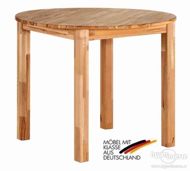 Jídelní kulatý stůl dub masiv nebo jádrový buk masiv - foto 9