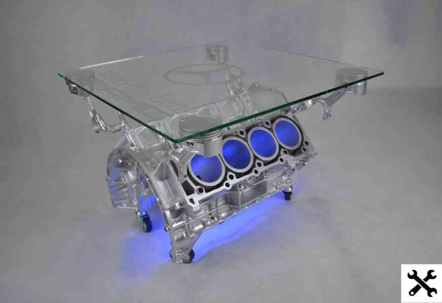 Konferenční stůl blok motoru R4 R6 V6 V8 V12 - foto 7