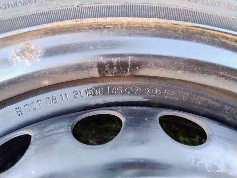 Plechové disky  15", 4x100 plus zimní pneumatiky  - foto 4