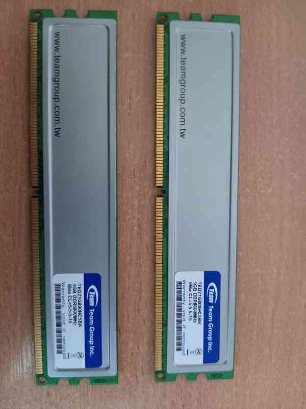 Elite RAM 800MHz DDR2 1 GB cena za 2ks - foto 2