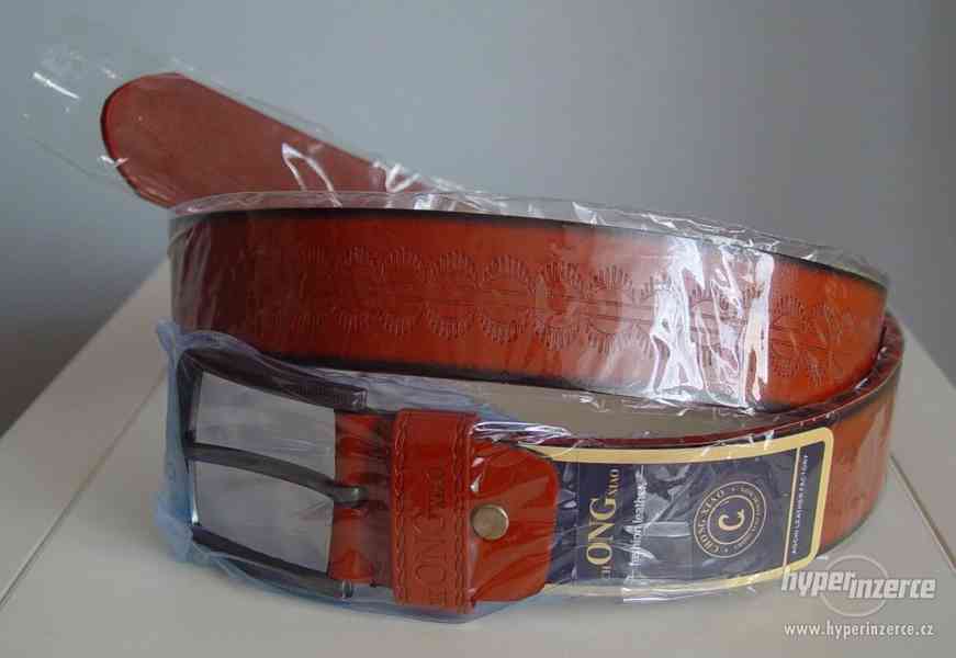 Nový pánský kožený pásek - foto 1
