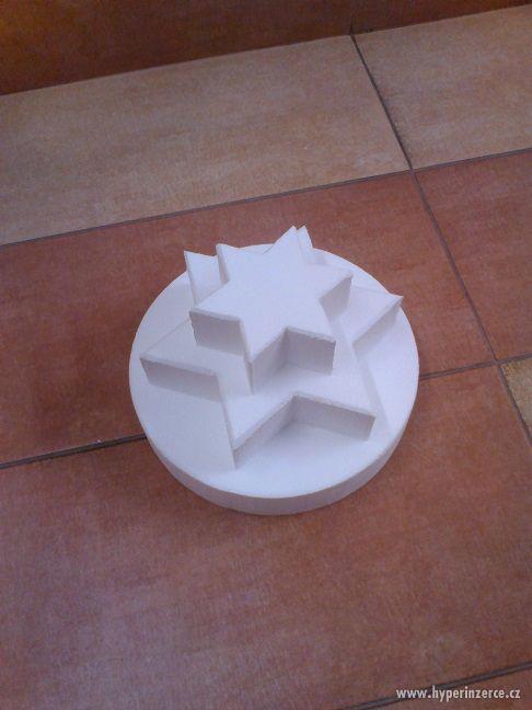 Polystyrenový dort ovál třípatrový trvanlivý - atrapa maketa - foto 5