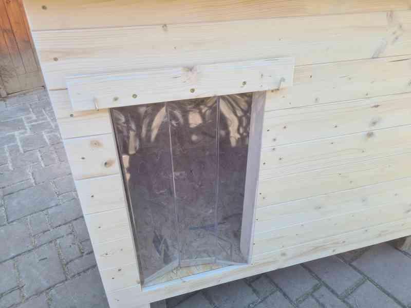 Zateplená psí bouda s krytinou, Sundávací zástěna, 6 vel. - foto 9