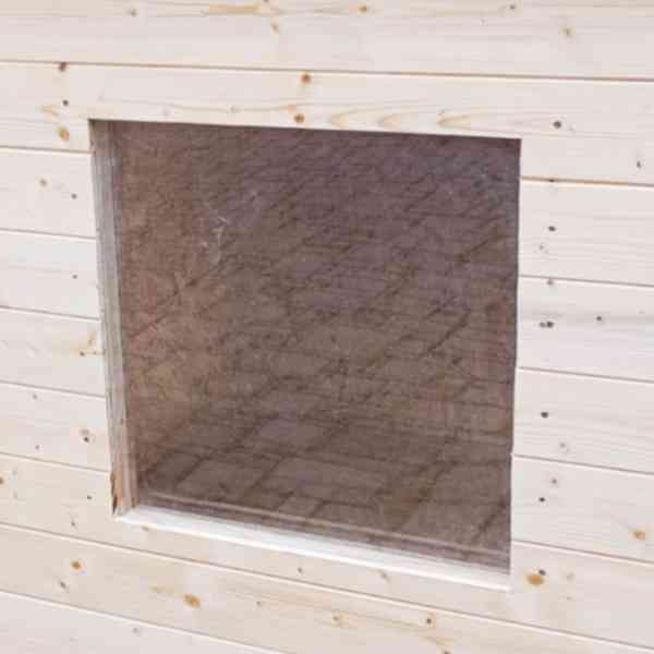 Zateplená psí bouda s krytinou, Sundávací zástěna, 6 vel. - foto 10