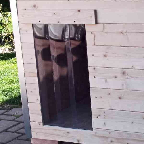 Zateplená psí bouda s krytinou, Sundávací zástěna, 6 vel. - foto 5