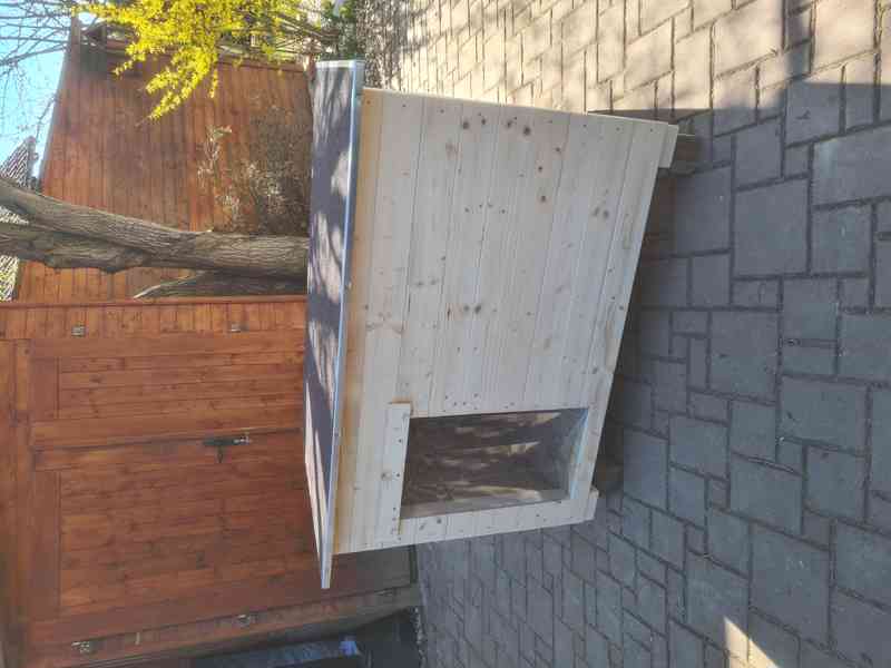 Zateplená psí bouda s krytinou, Sundávací zástěna, 6 vel. - foto 8