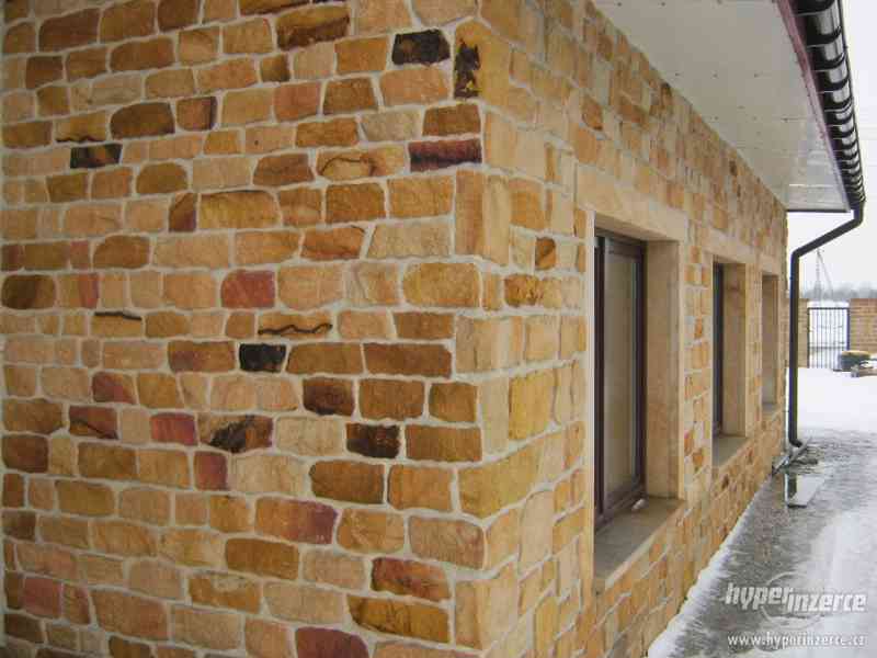 Kamenná fasáda  fasádních desek dlaždice na fasádě pískovec - foto 4