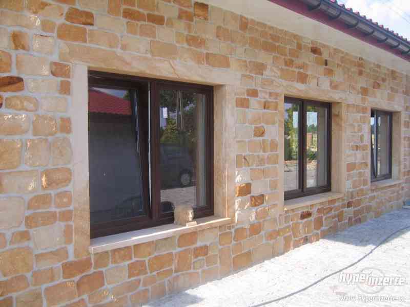 Kamenná fasáda  fasádních desek dlaždice na fasádě pískovec - foto 6