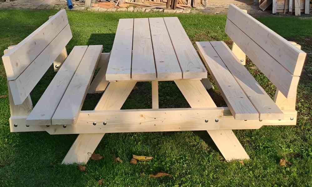 Zahradní nábytek - pivní set 42mm s opěradly - foto 3