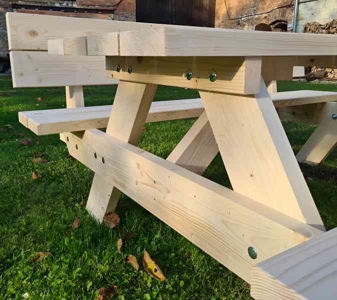 Zahradní nábytek - pivní set 42mm s opěradly - foto 4