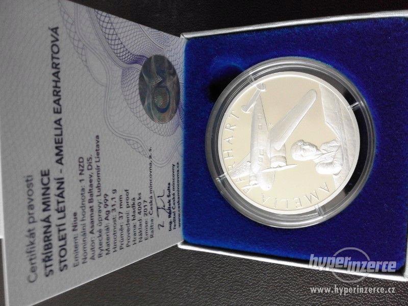 Stříbrná mince Amelia Earhartová - foto 1