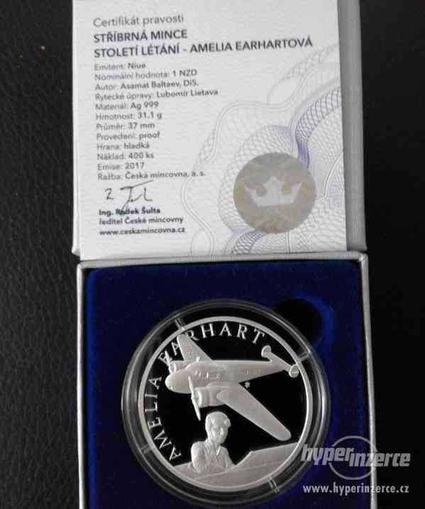 Stříbrná mince Amelia Earhartová - foto 2
