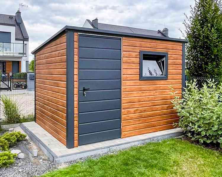 Zahradní domek 3x2,5m  dveře - okno -  světlý ořech TS884 - foto 3