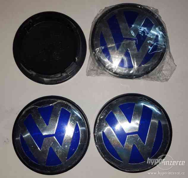 Volkswagen pokličky do středu kol - 70 mm - Modré. - foto 4