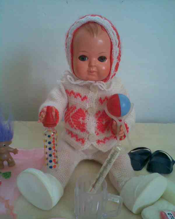 Retro celuloidní panenka 30cm - foto 2