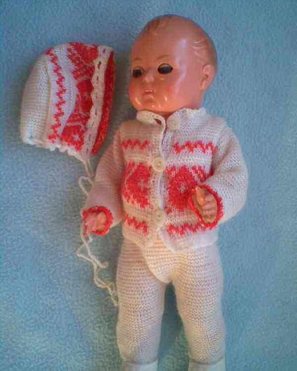 Retro celuloidní panenka 30cm - foto 4