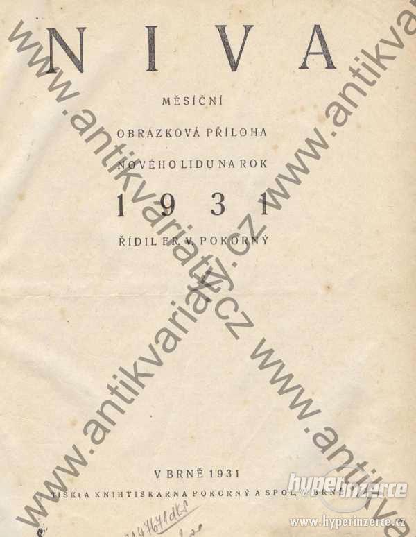 Niva 1931 příloha Nového lidu (čísla 1-12) - foto 1