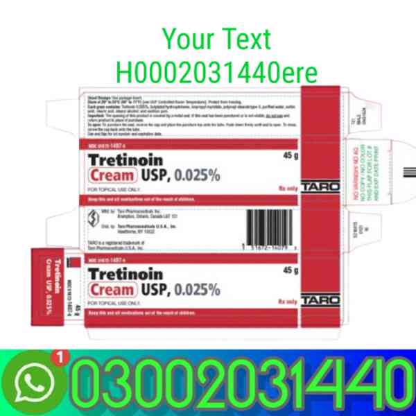 Tretinoin Cream 0.025% Acne in Mardan=03002031440=- - foto 1