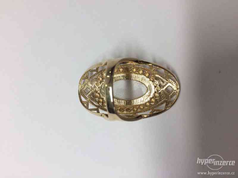 Zlatý prsten, váha 7,50g, velikost 58 - foto 3