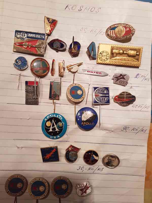 Retro odznaky kosmos a kosmonautika - foto 2