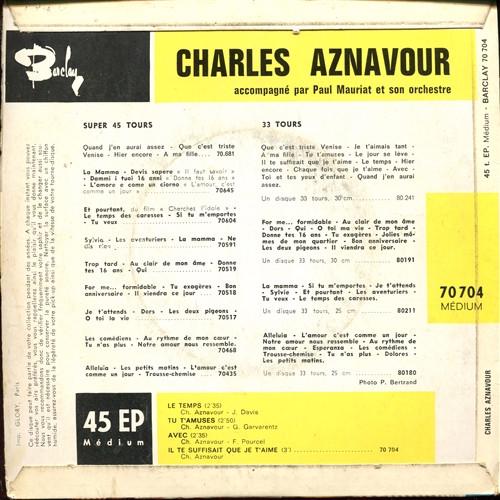 Charles Aznavour – Le Temps (EP)  - foto 2