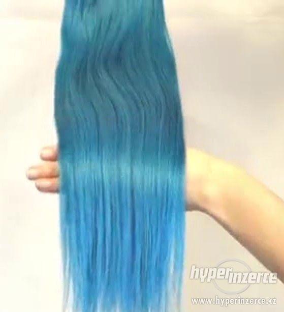 Luxusní barevné FUNKY Clip In lidské vlasy! 100 - 210 gram!! - foto 4
