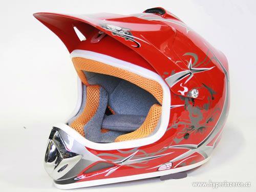Moto helma moto přilba krossová dětská nová pošlu - foto 1