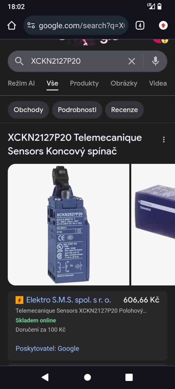 Koncový spínač Telemecanique XCKN2127P20  - foto 6