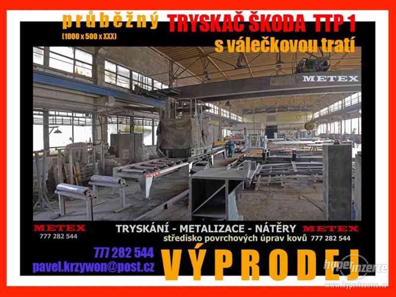 Průběžný tryskač ŠKODA TTP 1 s válečkovou tratí . LEVNĚ - foto 1