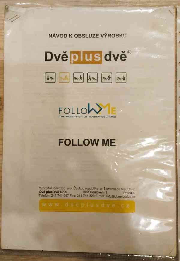 Tandemový závěs Follow Me, 2× adaptér dítě a rodič - foto 6