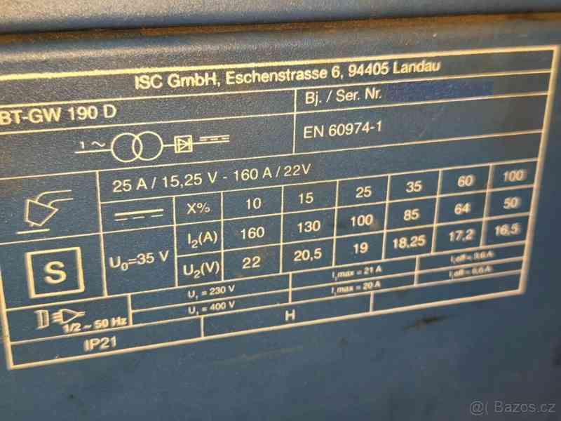Prodám co2 svářečku EINHELL BT-GW 190 D.(MAX 190 A) + BOMBA  - foto 6