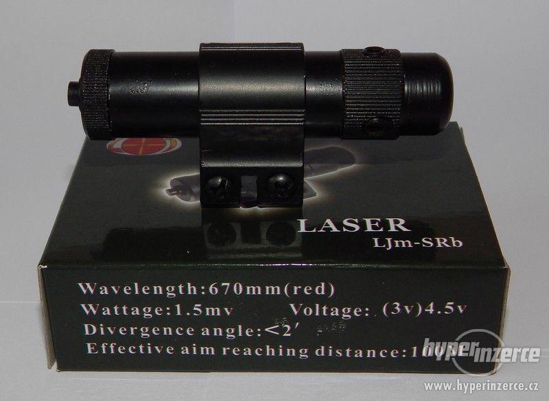 Červený laser na zbraně, na dražky 11mm - foto 2