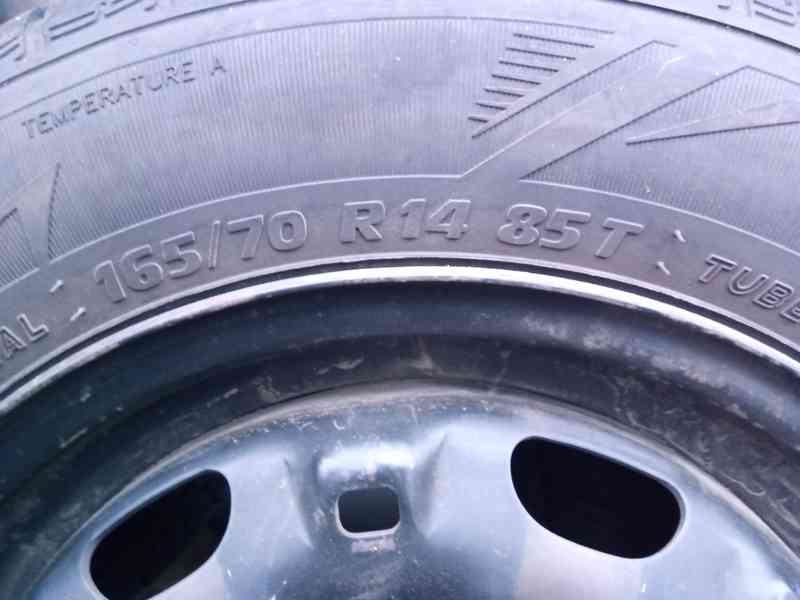 Prodám 4x letní pneu Sebring 165/70 R14 85T + 4x disky plech - foto 3