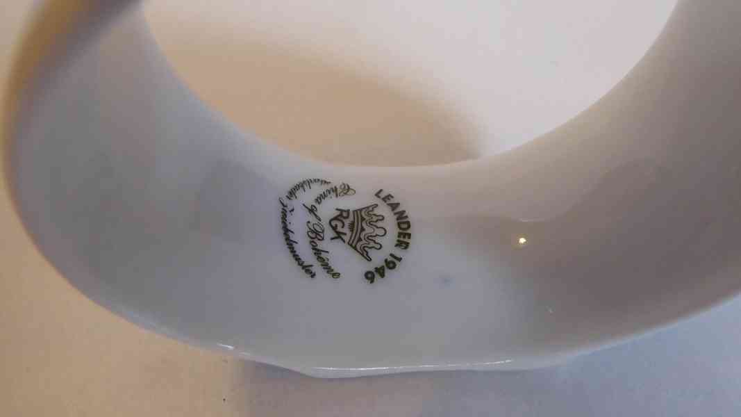 T005_ Držák na ubrousek, cibulák, porcelán, retro - foto 3