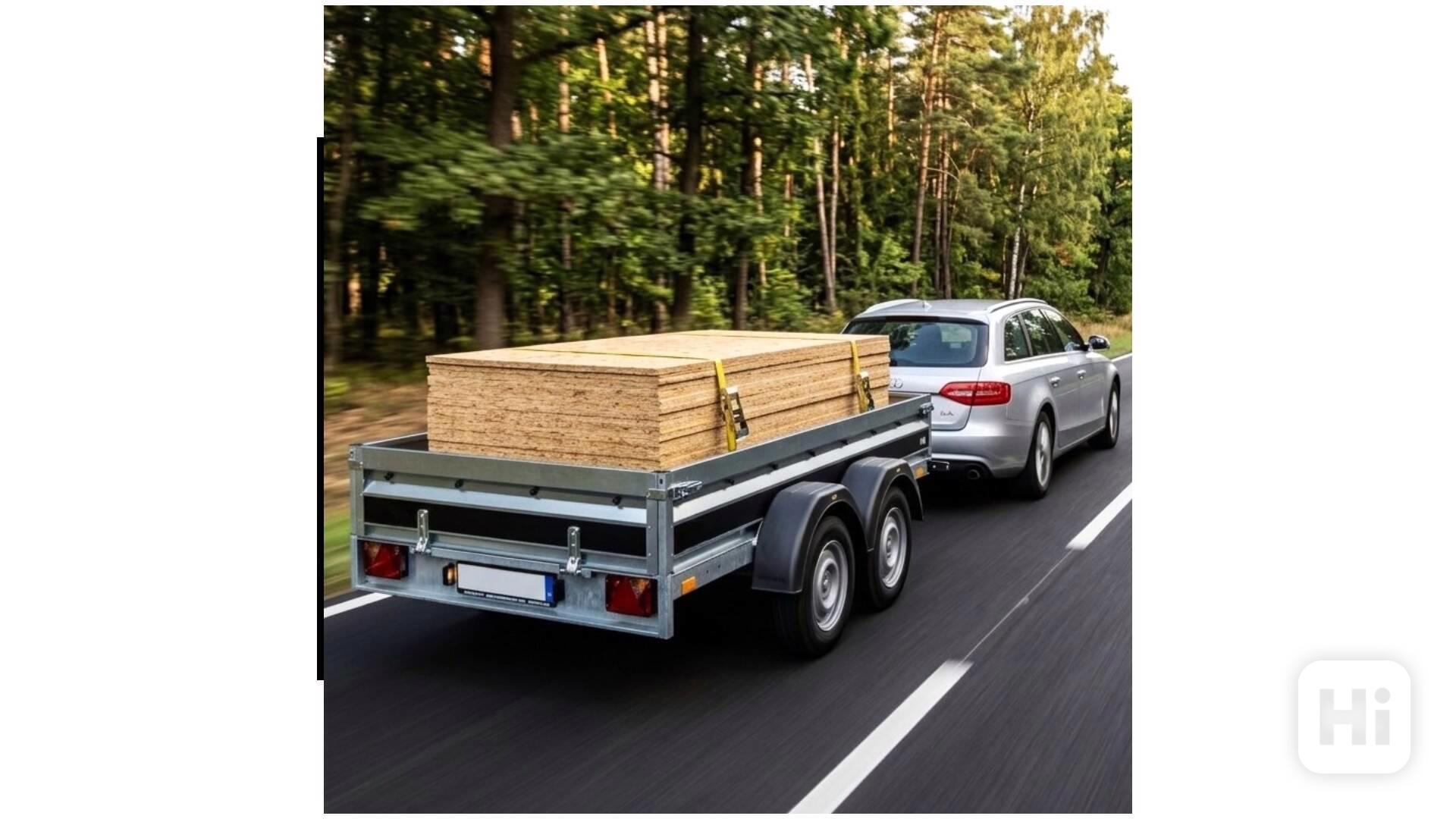 Nový přívěsný vozík 3,0m x 1,50m, 2x náprava, řidičák B, DPH - foto 1