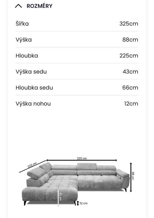 Krásná velká rohová sedačka - levý roh  - foto 4