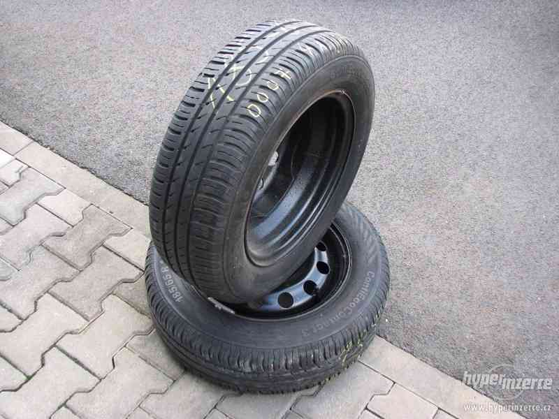 Letní pneu + ráfky 185/65R14, rozteč 4x108mm, Continental - foto 2