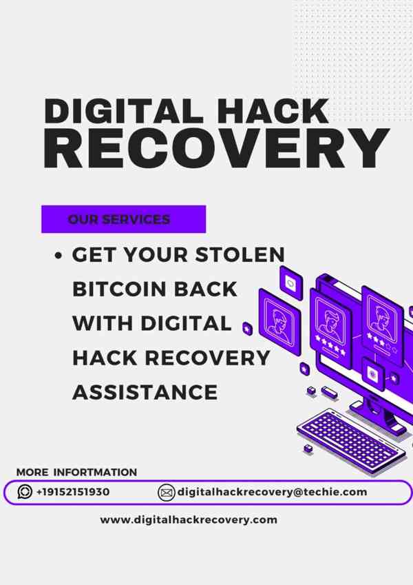 CONTACT DIGITAL HACK RECOVERY RIGHT NOW TO  RECOVER CRYPTO - foto 1